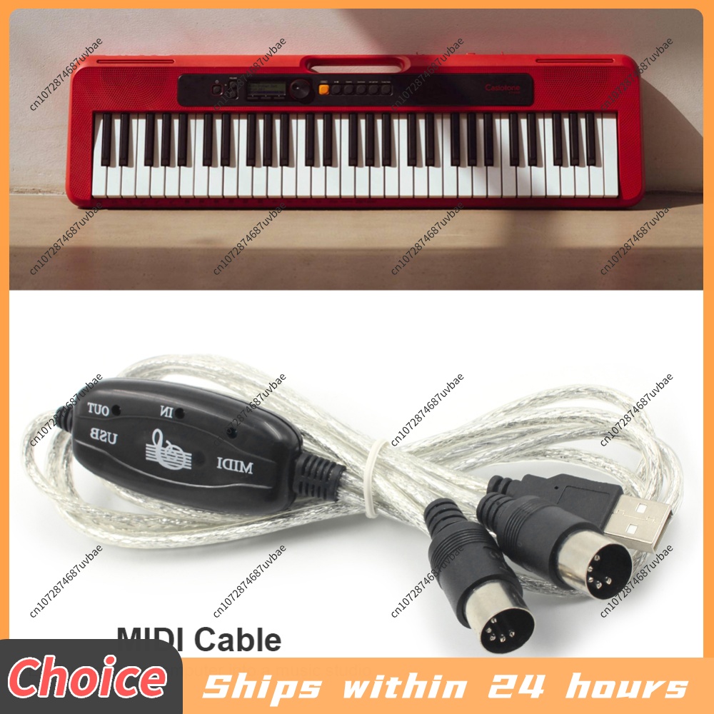 Musical Instrument Keyboard - Professional MIDI Cable USB IN-OUT PC