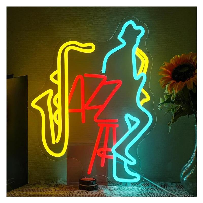 Musical Instrument Shop - Jazz Live Neon Sign Saxophone LED