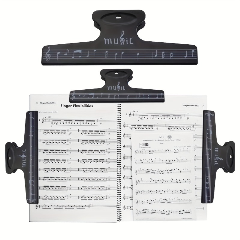 Musical Instrument Book - Sheet Music Clip Stationery Folder Clip