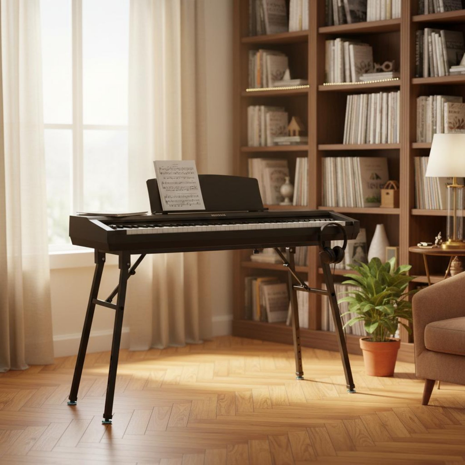 Folding Keyboard Stand Portabl - Musical Instrument Keyboard ulasan dan harga