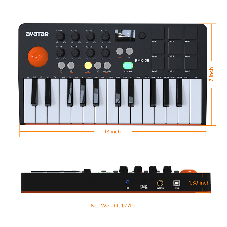 Keyboard MIDI Controller With  - Musical Instrument Keyboard ulasan dan harga