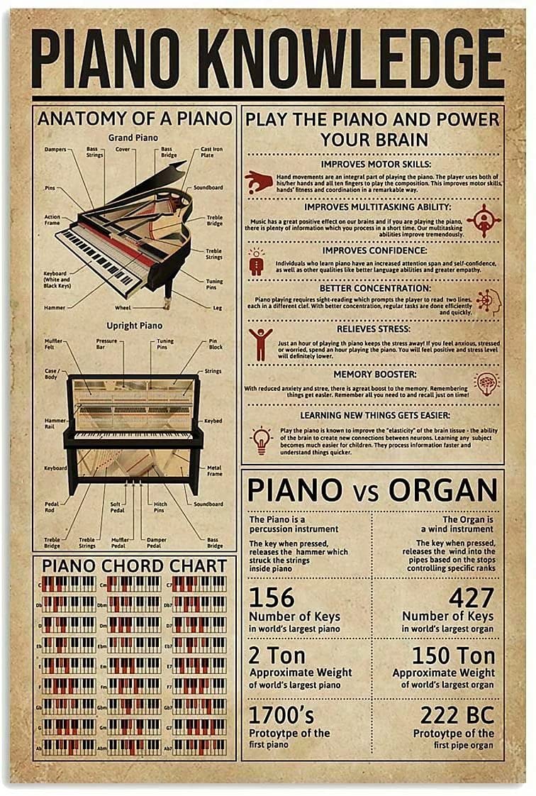 Piano Knowledge Retro Metal Ti - Musical Instrument Shop ulasan dan harga