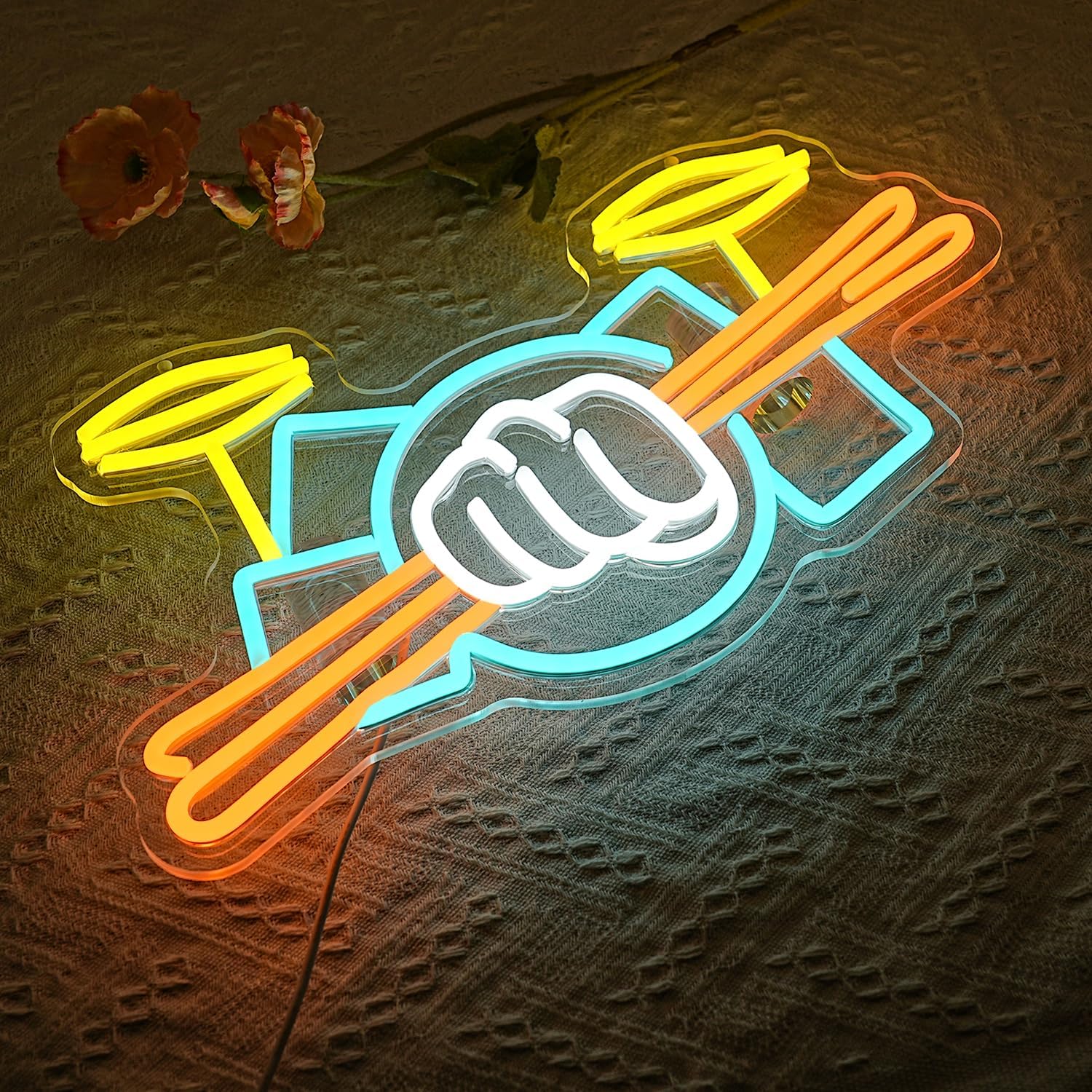 Drum Set Neon Sign USB Powered - Musical Instruments ulasan dan harga