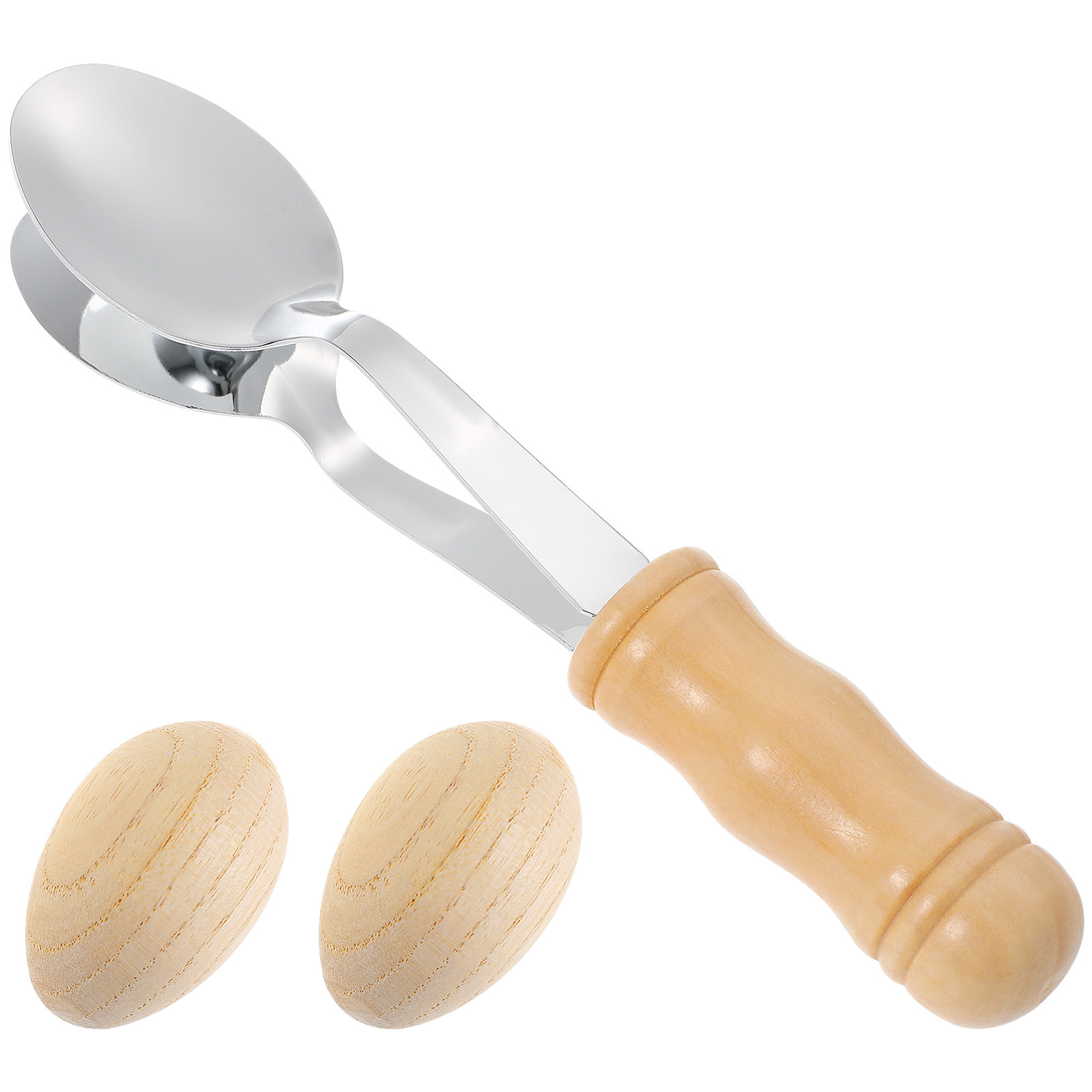 1Set Musical Spoon Egg Shakers - Musical Instrument Clapper ulasan dan harga