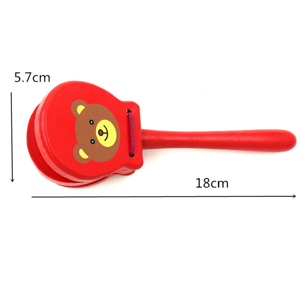3Pcs Wooden Castanets Hand Cla - Musical Instrument Clapper ulasan dan harga