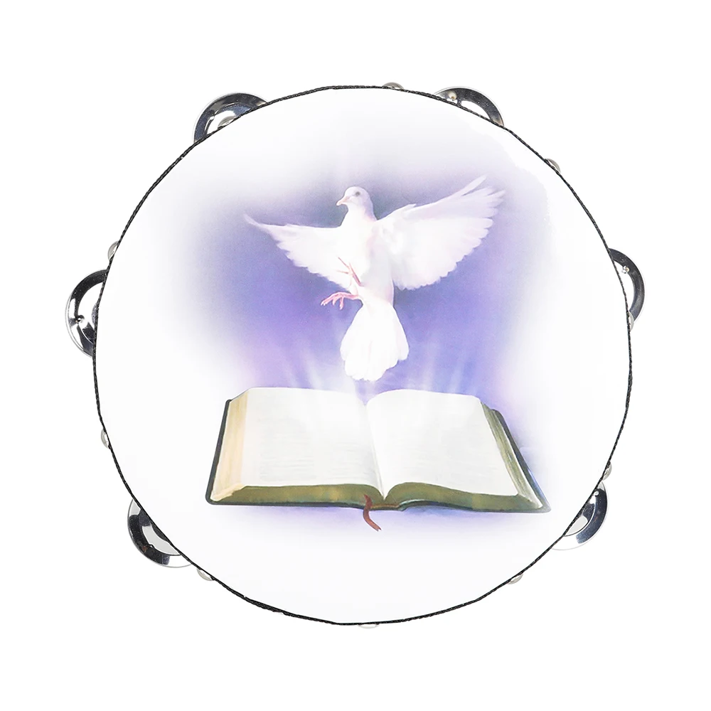 8 Inch Tambourine Peace Pigeon - Musical Instruments Game ulasan dan harga