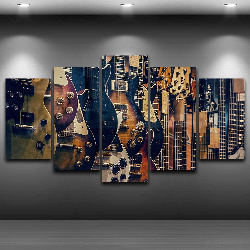 No Frame Canvas 5Pieces Vintag - Musical Instrument Of Africa ulasan dan harga
