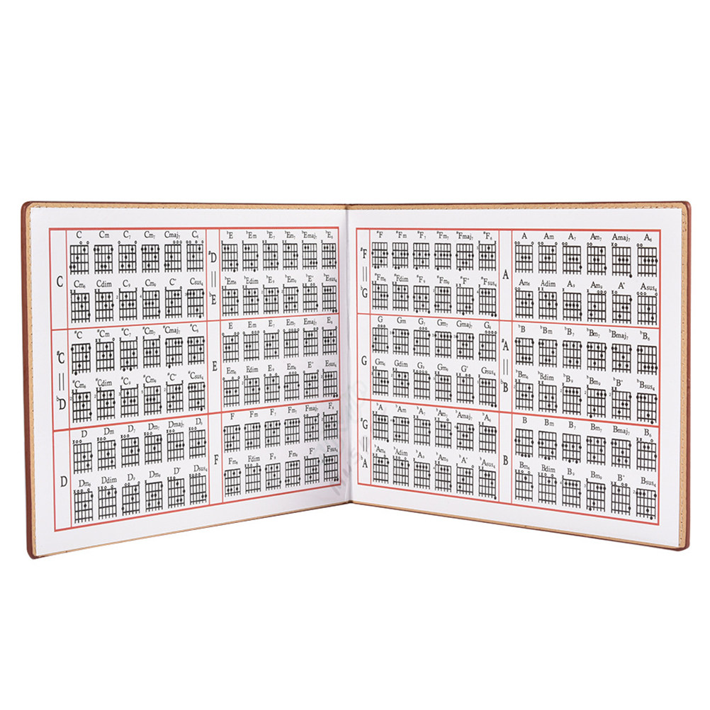 1Pcs Guitar Chord Book Brown P - Musical Instrument Book ulasan dan harga
