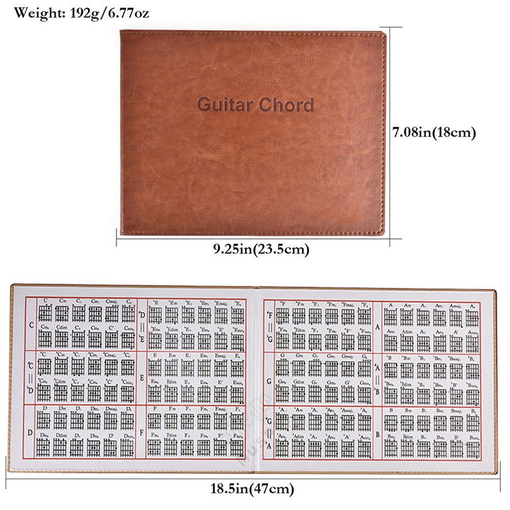 1Pcs Guitar Chord Book Brown P - Musical Instrument Book ulasan dan harga