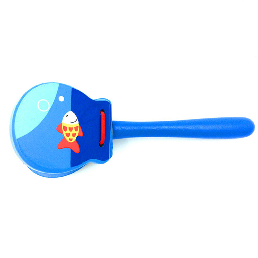 3Pcs Wooden Castanets Cartoon  - Musical Instrument Clapper ulasan dan harga