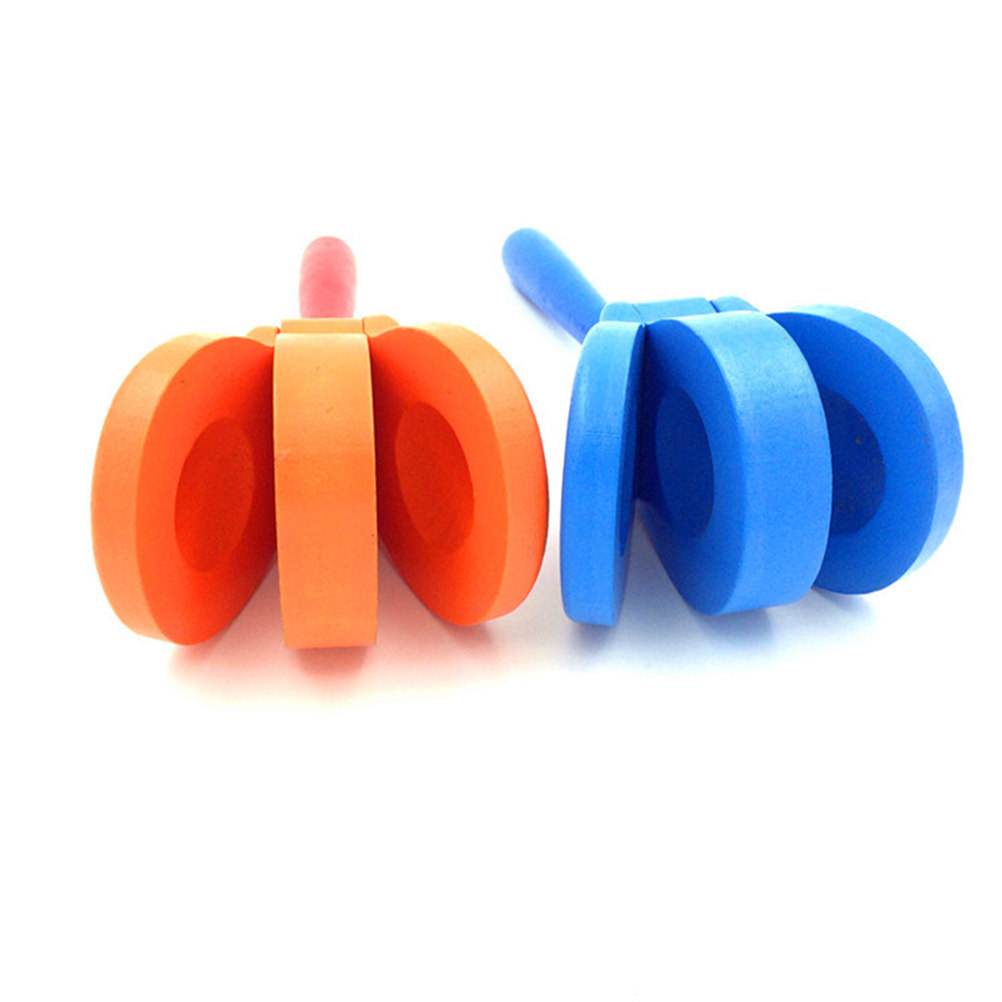 3Pcs Wooden Castanets Cartoon  - Musical Instrument Clapper ulasan dan harga