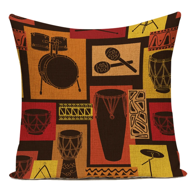 Retro African Woman Cushion Co - Musical Instrument Of Africa ulasan dan harga