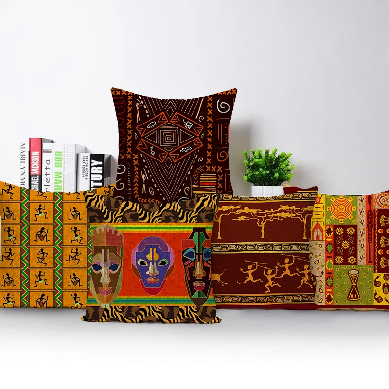 Retro African Woman Cushion Co - Musical Instrument Of Africa ulasan dan harga