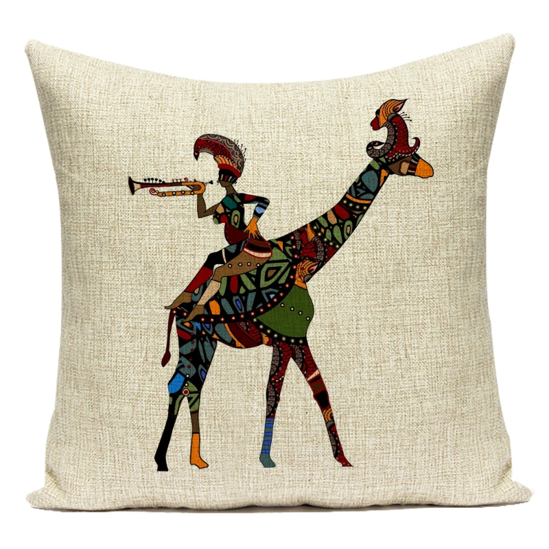 Retro African Woman Cushion Co - Musical Instrument Of Africa ulasan dan harga