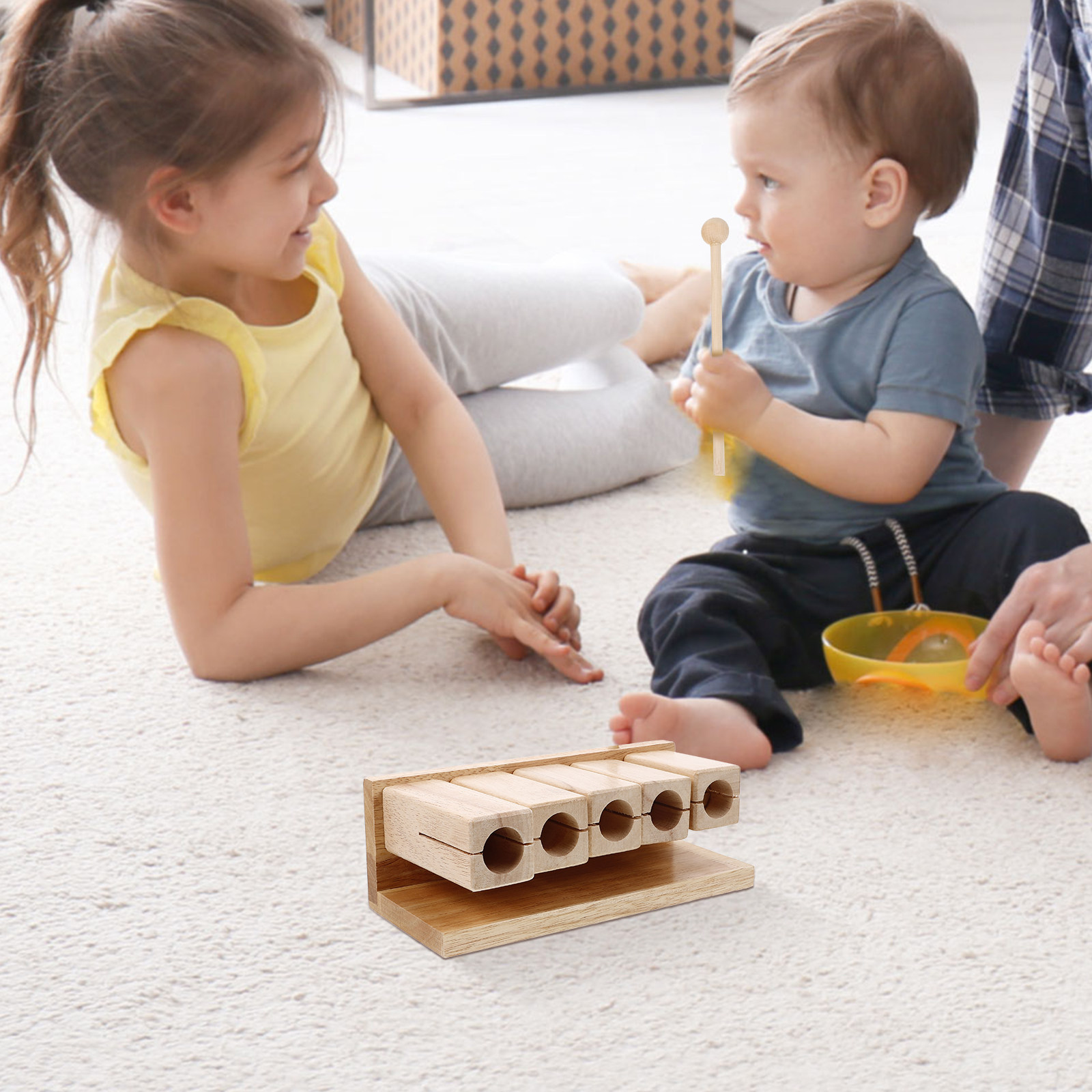 Five-Tone Wood Percussion Bloc - Musical Instrument Clapper ulasan dan harga